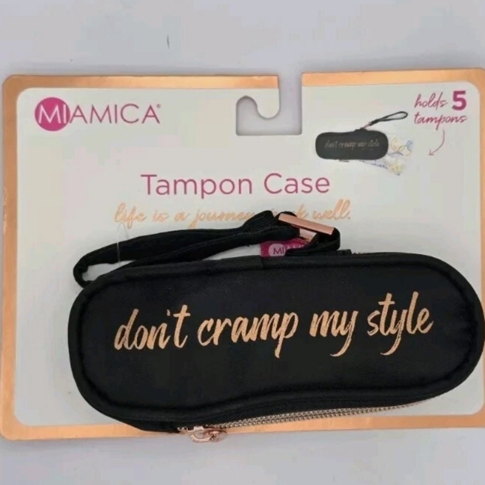 Miamica Black and Gold Tampon Case - Stylish and Discreet